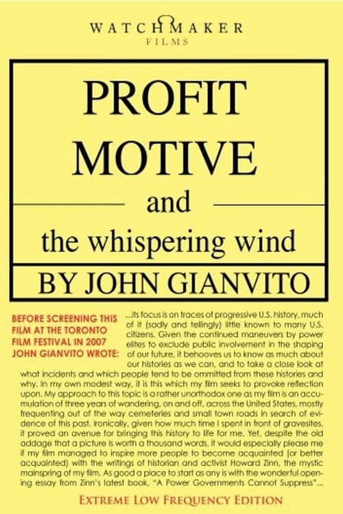 Poster for Profit Motive and the Whispering Wind